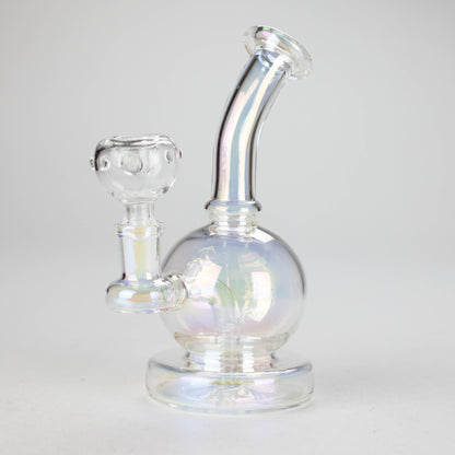 7" Solid Color Electroplate Glass Bong – 14mm Bowl Joint