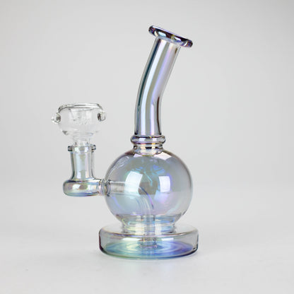 7" Solid Color Electroplate Glass Bong – 14mm Bowl Joint