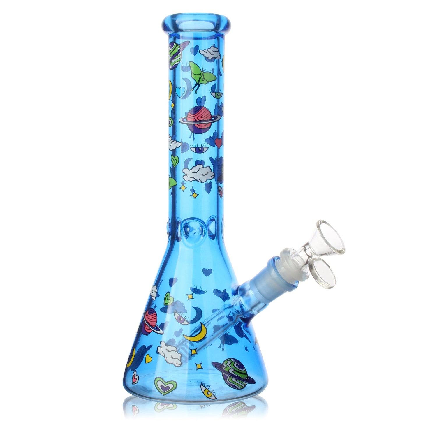 10" 5mm Milkyway Glass Beaker Bong - 4 Assorted Colours