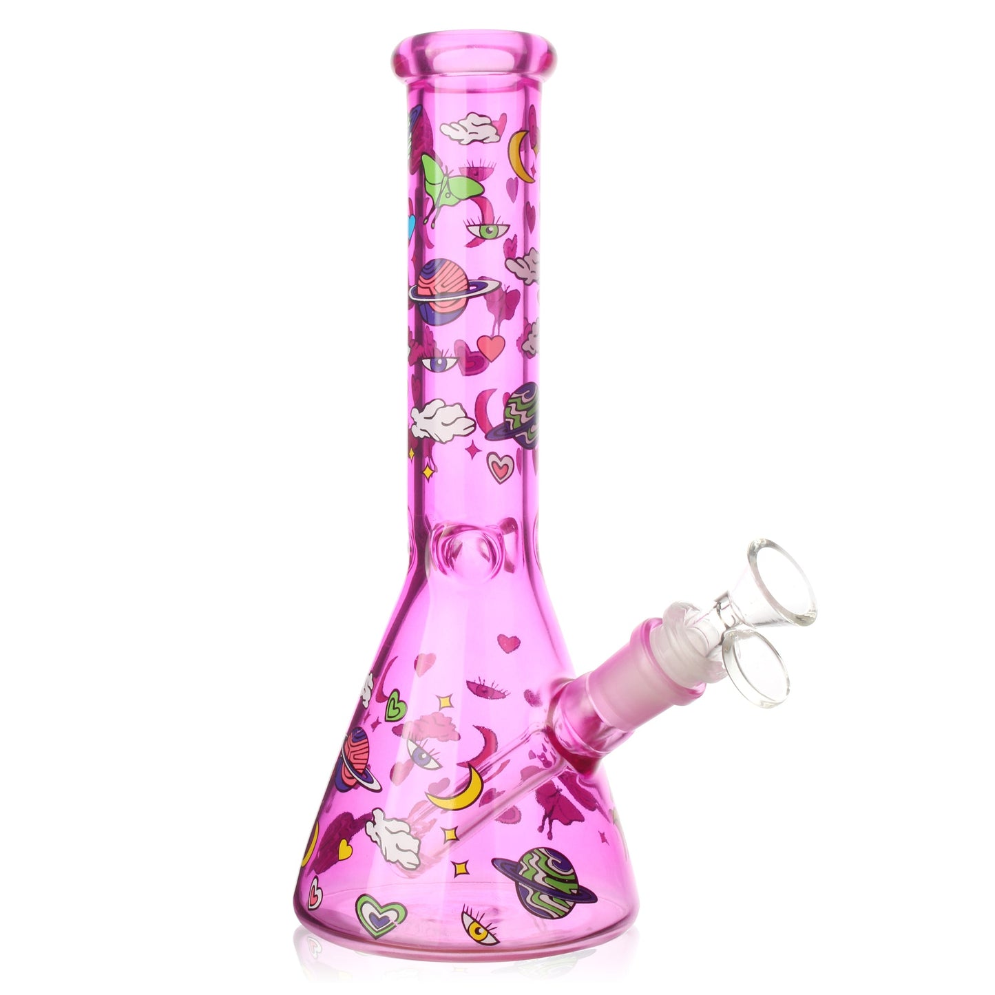 10" 5mm Milkyway Glass Beaker Bong - 4 Assorted Colours