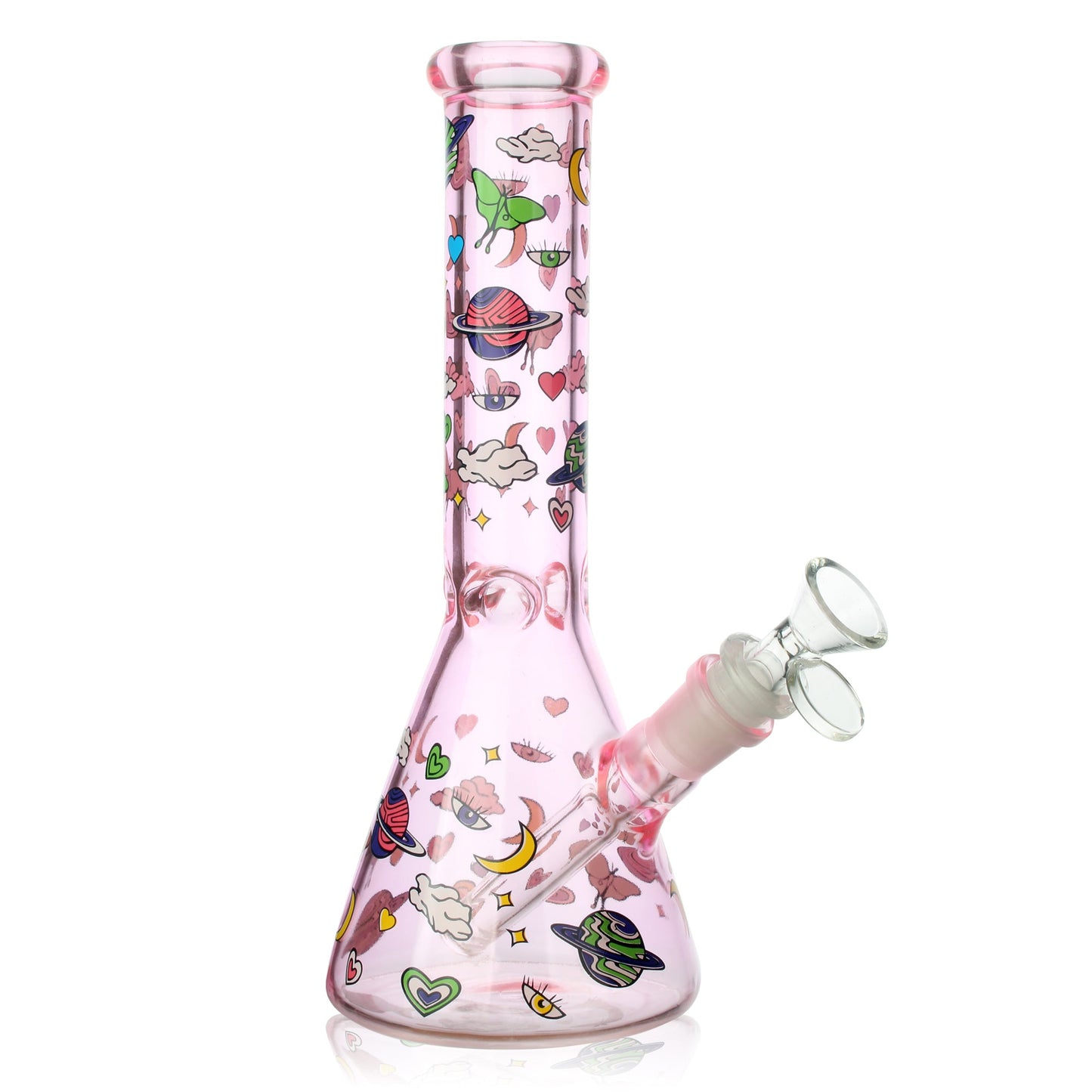 10" 5mm Milkyway Glass Beaker Bong - 4 Assorted Colours