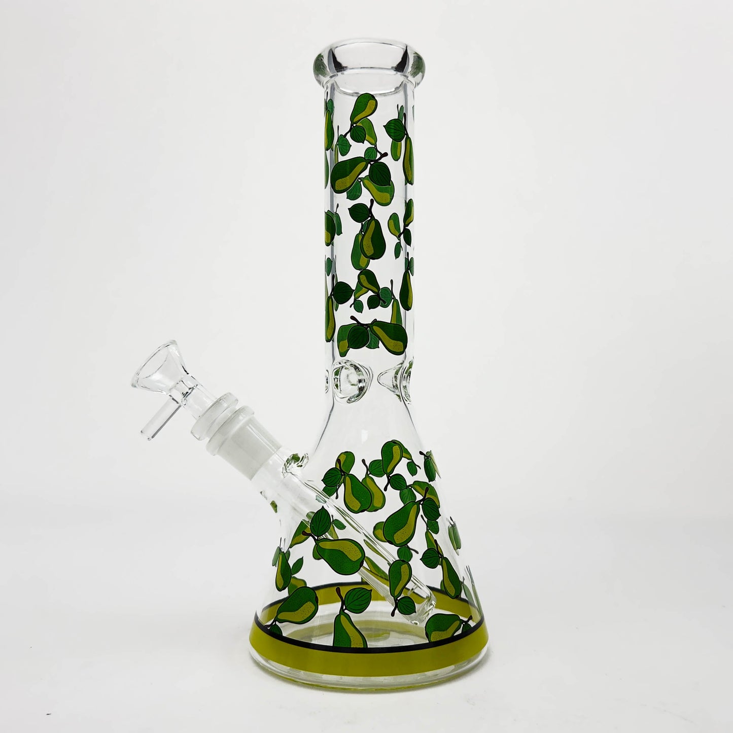 10" Glass Beaker Bong with Apple Design [FT08]
