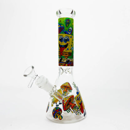 10" Glass Beaker Bong with SB Design [FT06]