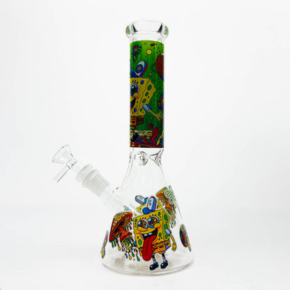10" Glass Beaker Bong with SB Design [FT06]