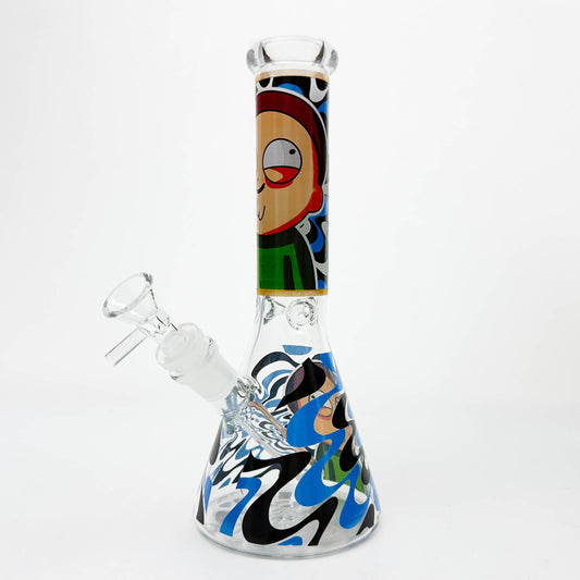 10" Glass Beaker Bong with R&M Design [FT09]
