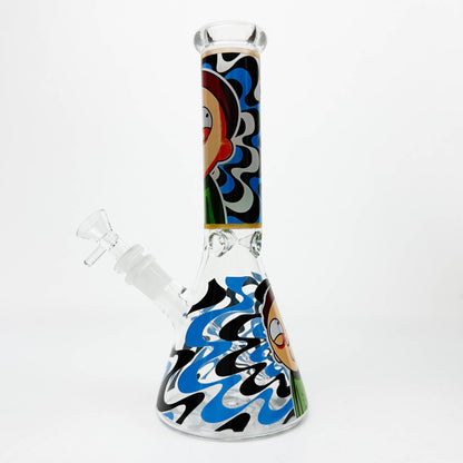 10" Glass Beaker Bong with R&M Design [FT09]