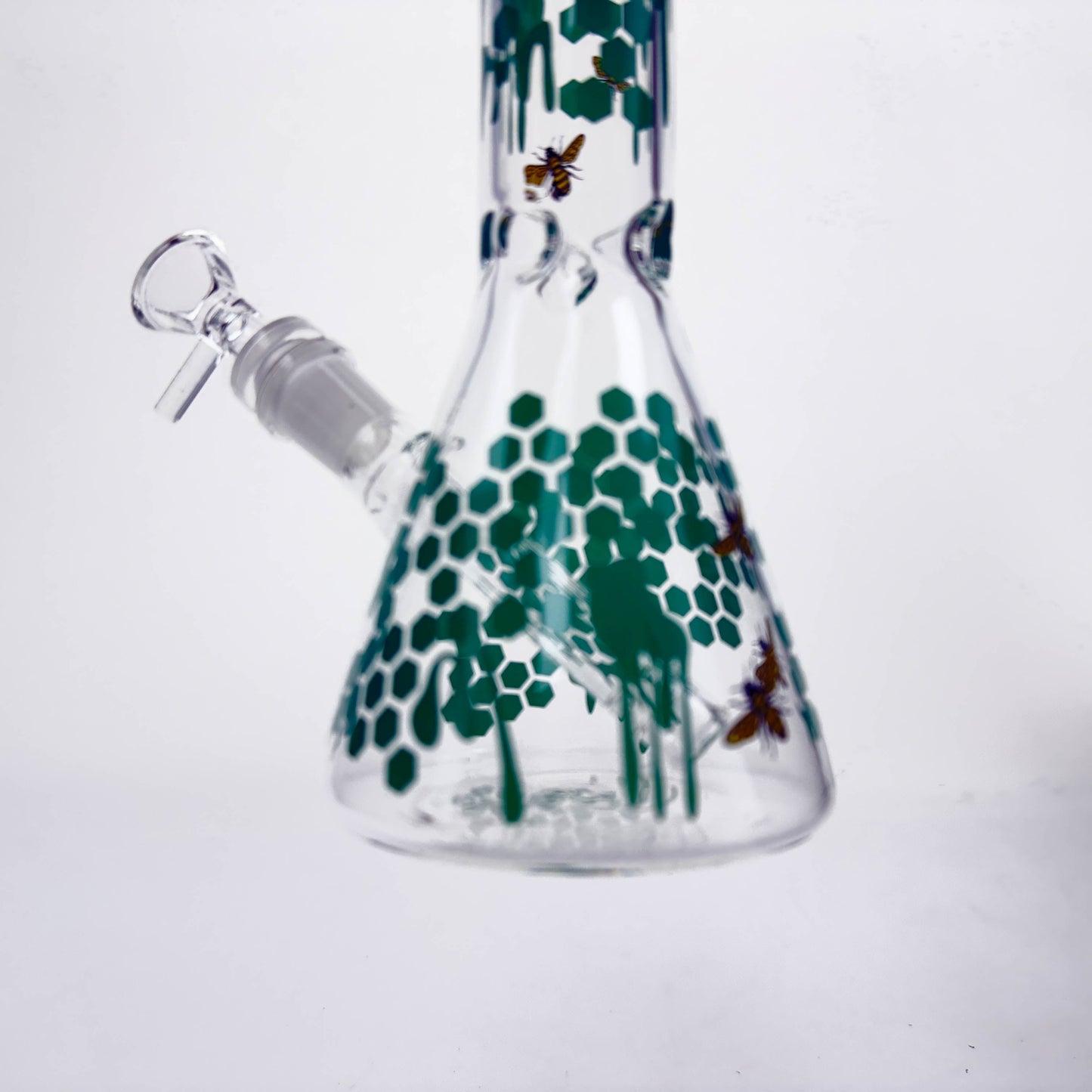 10" Glass Beaker Bong with Honeybee Design [FT07]