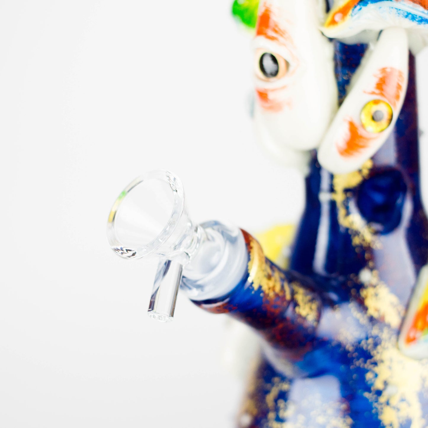 10" 3D Mushroom Spirit Beaker Bong – Glow in the Dark Glass Water Pipe