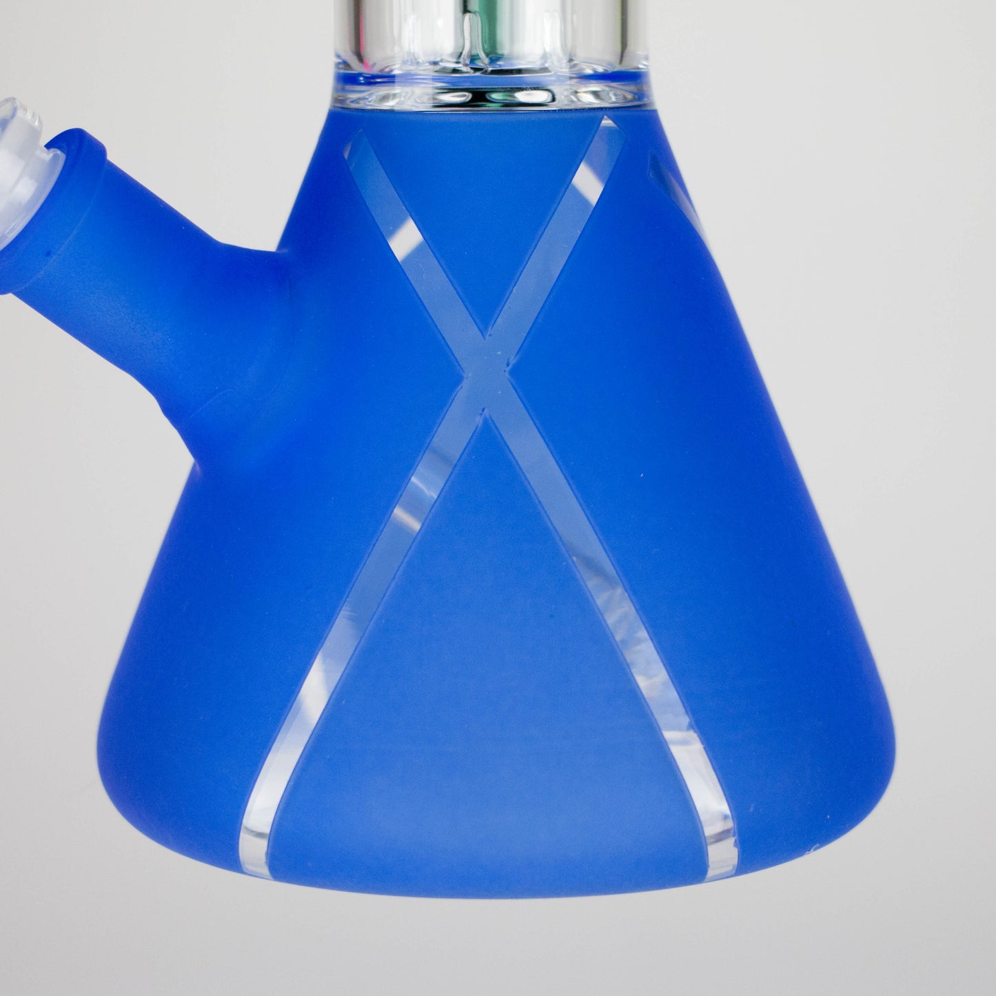 14" 7mm 420 Double Perc Fancy Glass Water Bong [FT1157AST]