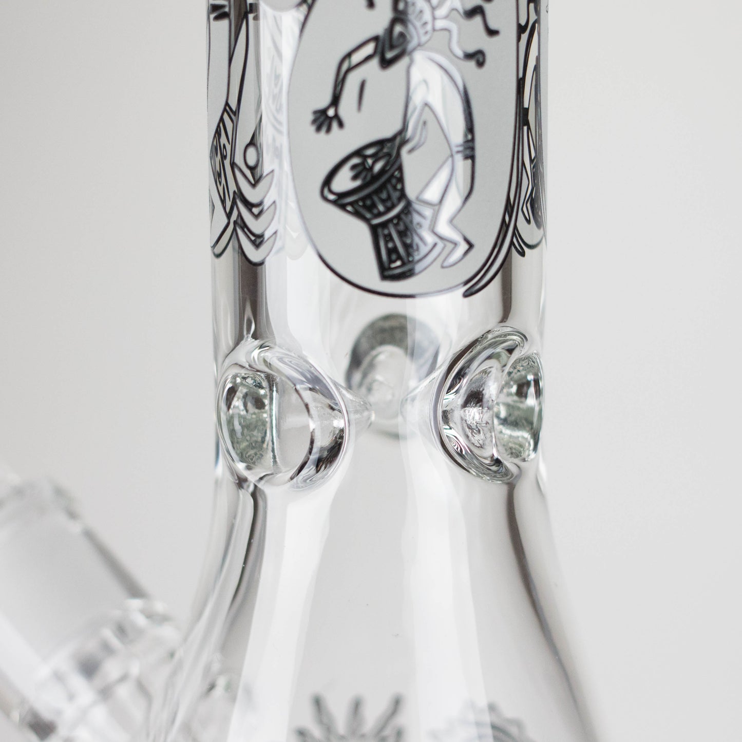 14" 7mm Thick Glass Water Bong – Glow in the Dark Beaker Bong