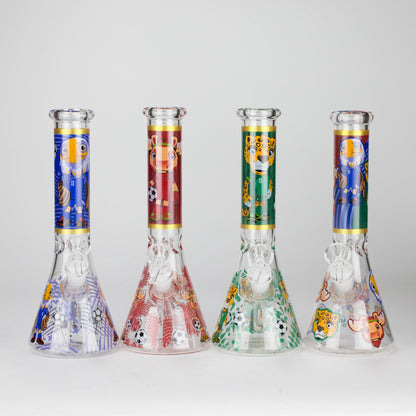 10" soccer world cup Design Glass Beaker Bong