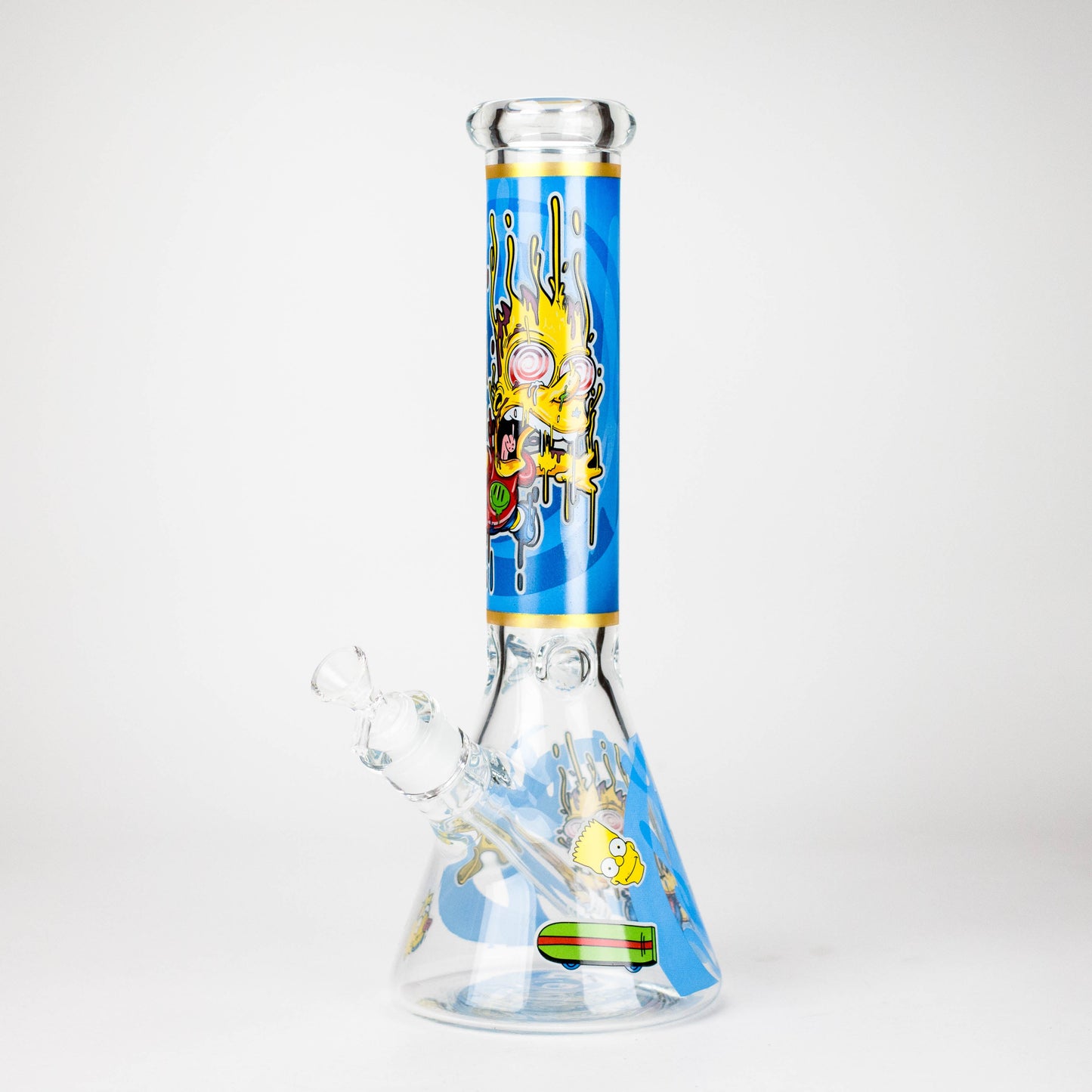 14" Cartoon S  Design 7mm Thick Heavy Duty Glass Beaker Bong