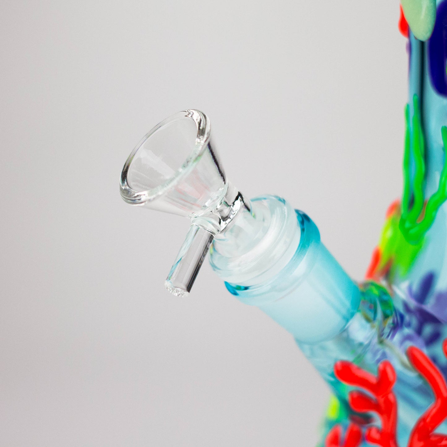 10" 3D Under The Sea Design Glass Beaker Bong-Glow in the dark