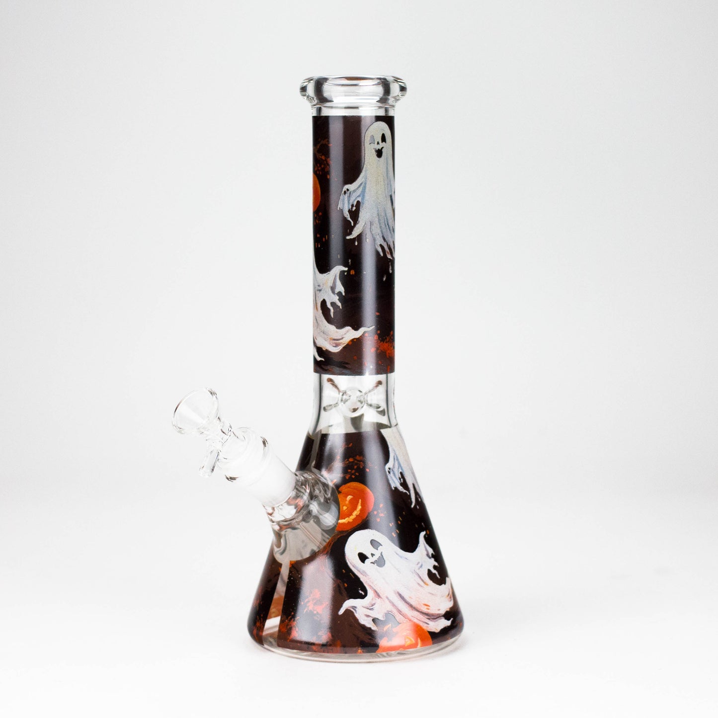 10" Cute Ghost Design Glass Beaker Bong-Glow in the dark