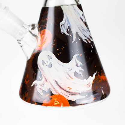 10" Cute Ghost Design Glass Beaker Bong-Glow in the dark