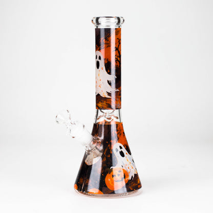 10" Cute Ghost Design Glass Beaker Bong-Glow in the dark