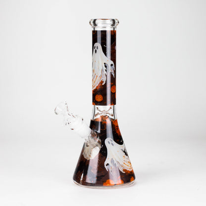 10" Cute Ghost Design Glass Beaker Bong-Glow in the dark