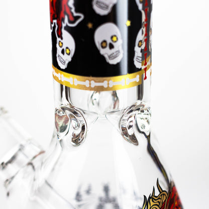 14" Monster Design 7mm Thick Heavy Duty Glass Beaker Bong