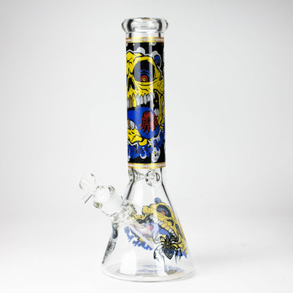 14" Monster Design 7mm Thick Heavy Duty Glass Beaker Bong