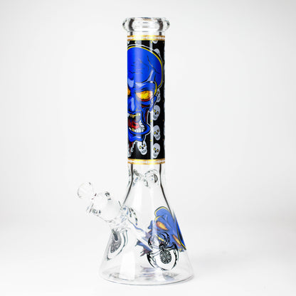 14" Monster Design 7mm Thick Heavy Duty Glass Beaker Bong