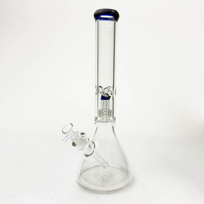 16" Color-Accented Glass Water Bong with Percolator