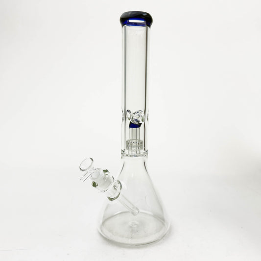 16" Color-Accented Glass Water Bong with Percolator