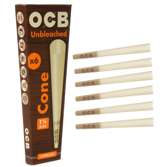 OCB - Virgin Unbleached Cone 1 1/4 (PACK OF 32) [SMK655]