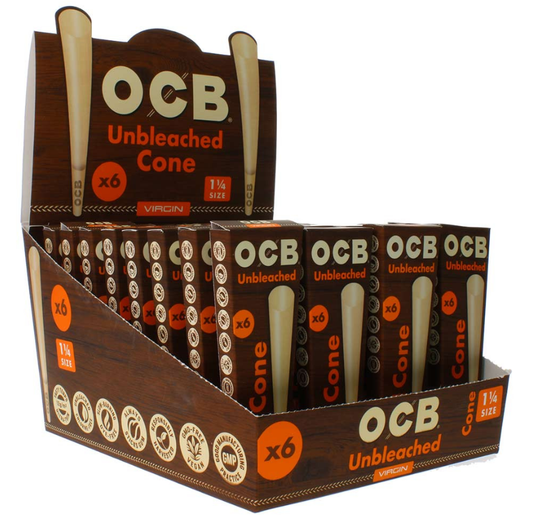 OCB - Virgin Unbleached Cone 1 1/4 (PACK OF 32) [SMK655]
