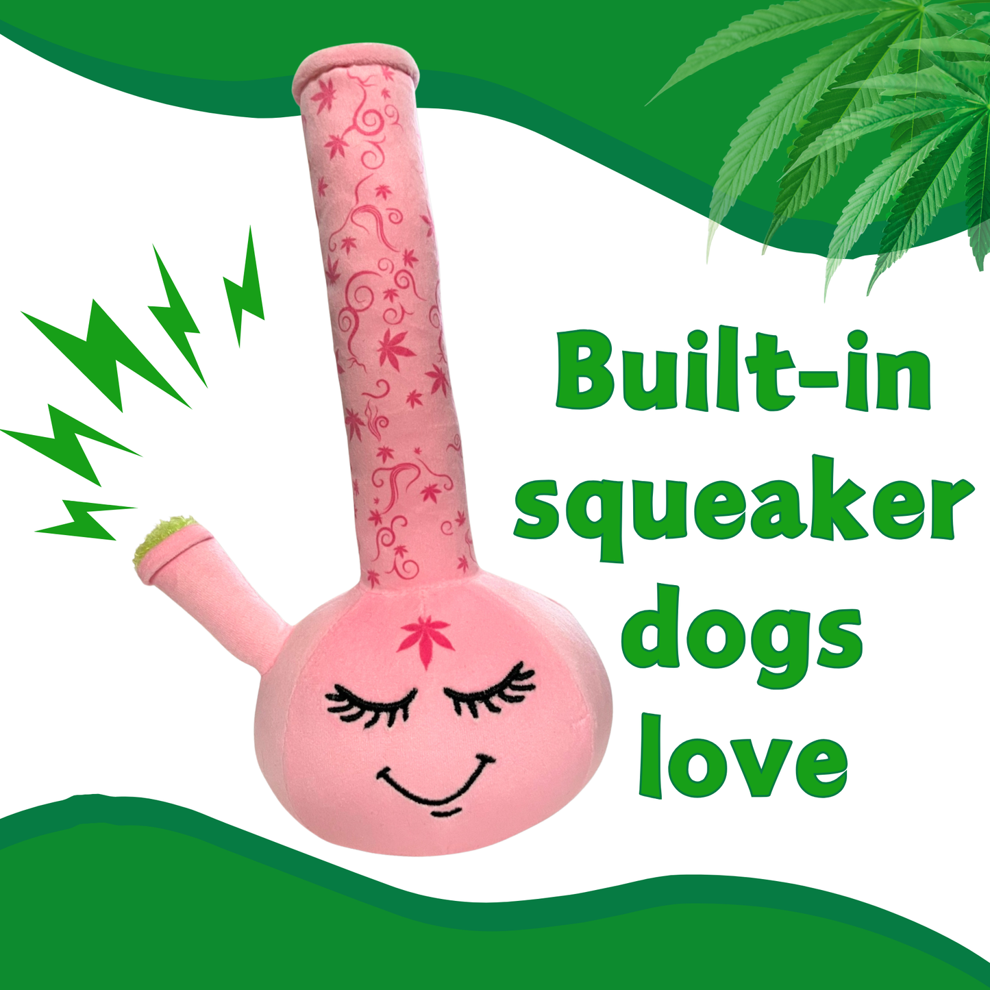 Harmony Bong - Parody Plush Squeaky Dog Toy - 10"