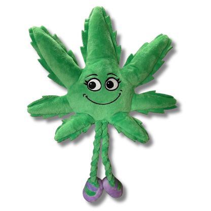 Mary Jane the Marijuana Leaf - Squeaky Dog Toy & Shelf-Sitter Plushie - 13"