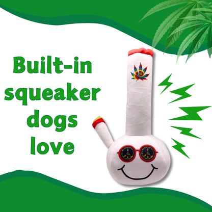 Billie Bong - Parody Plush Squeaky Dog Toy - 10"
