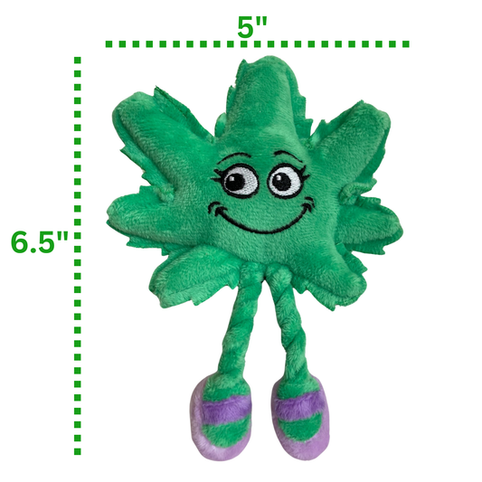 Lil' Mary Jane the Marijuana Leaf - Plush Catnip Cat Toy - 6"