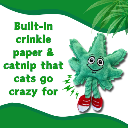Lil' MJ the Marijuana Leaf - Plush Catnip Cat Toy - 6"