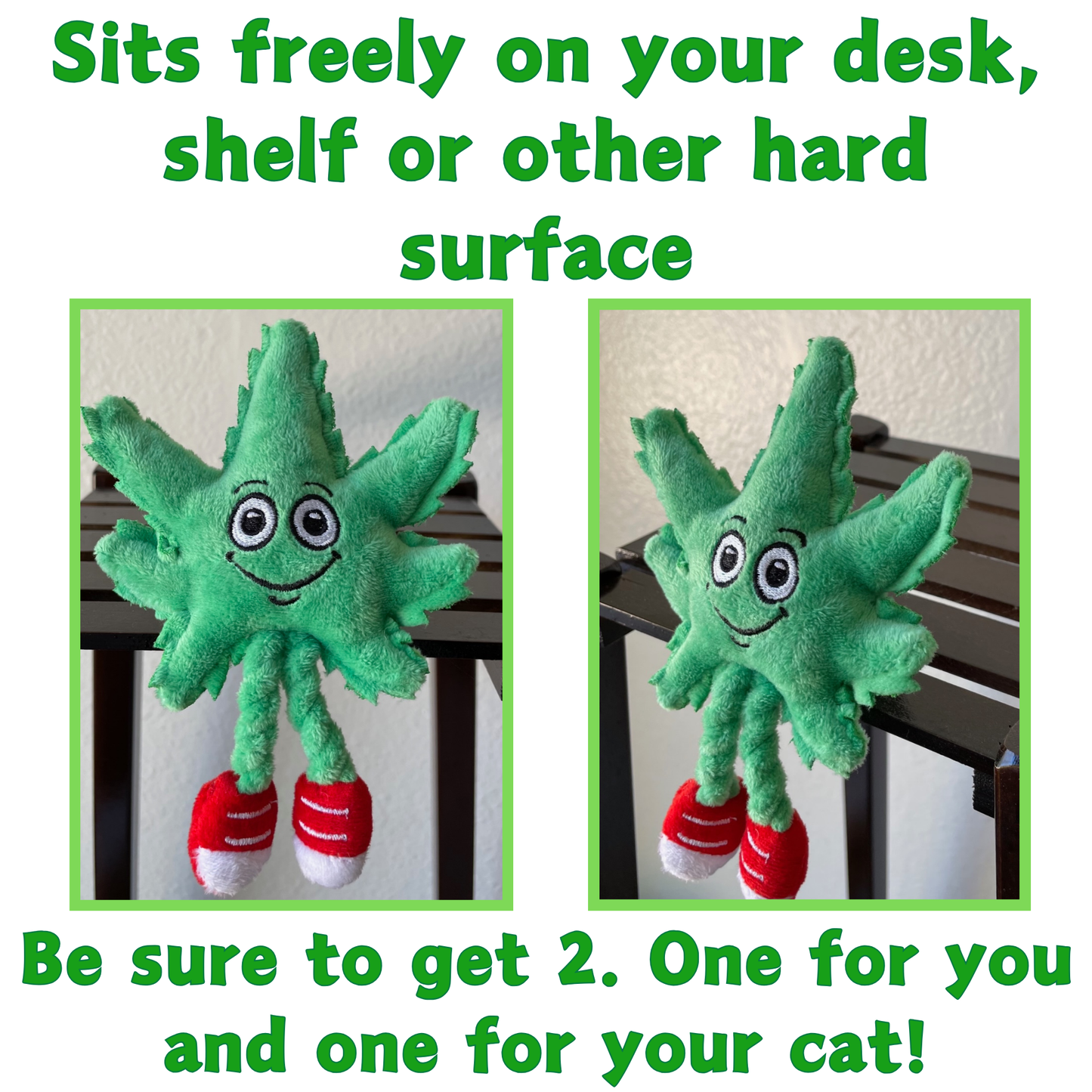 Lil' MJ the Marijuana Leaf - Plush Catnip Cat Toy - 6"