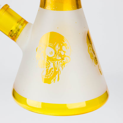 FOGGX | 14" Sandblasted Frosted Big Skull Beaker Water Pipe – 7mm Thick [FT1648ATS]