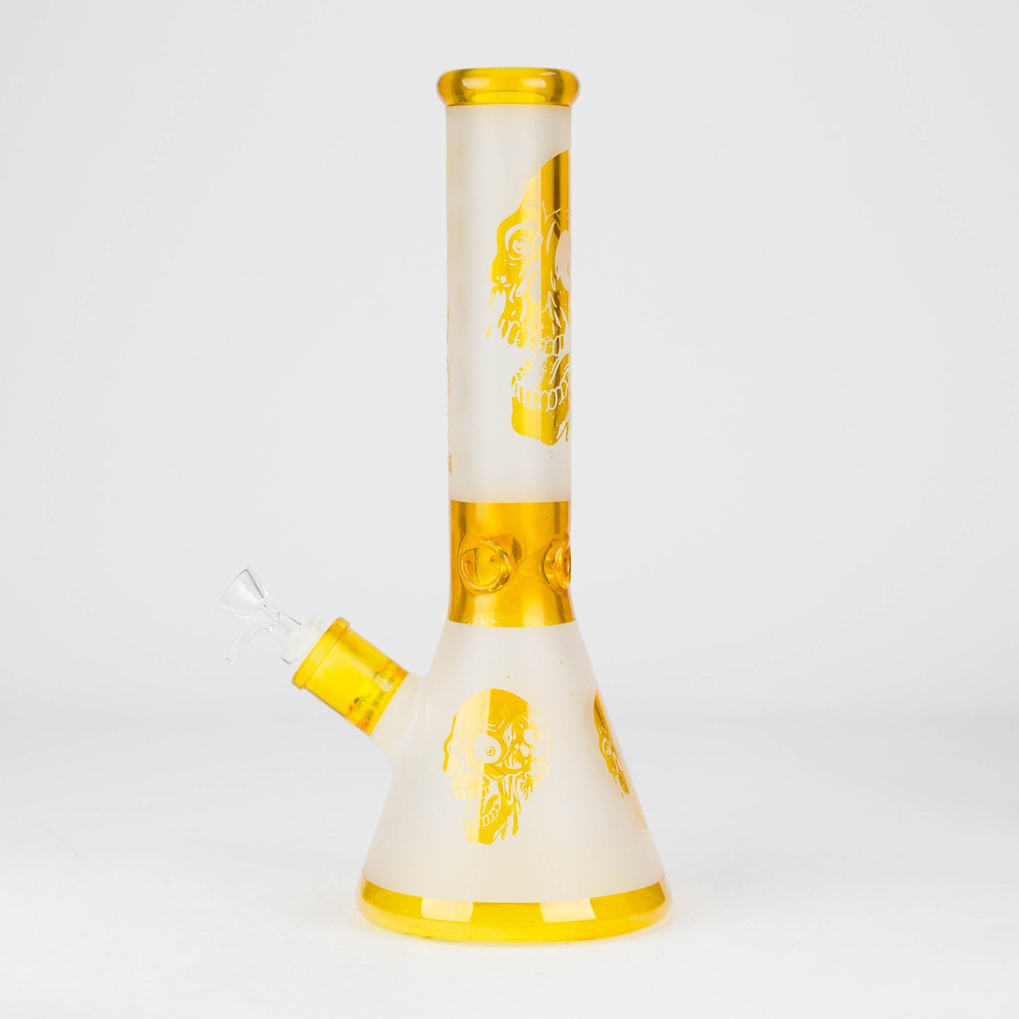 FOGGX | 14" Sandblasted Frosted Big Skull Beaker Water Pipe – 7mm Thick [FT1648ATS]