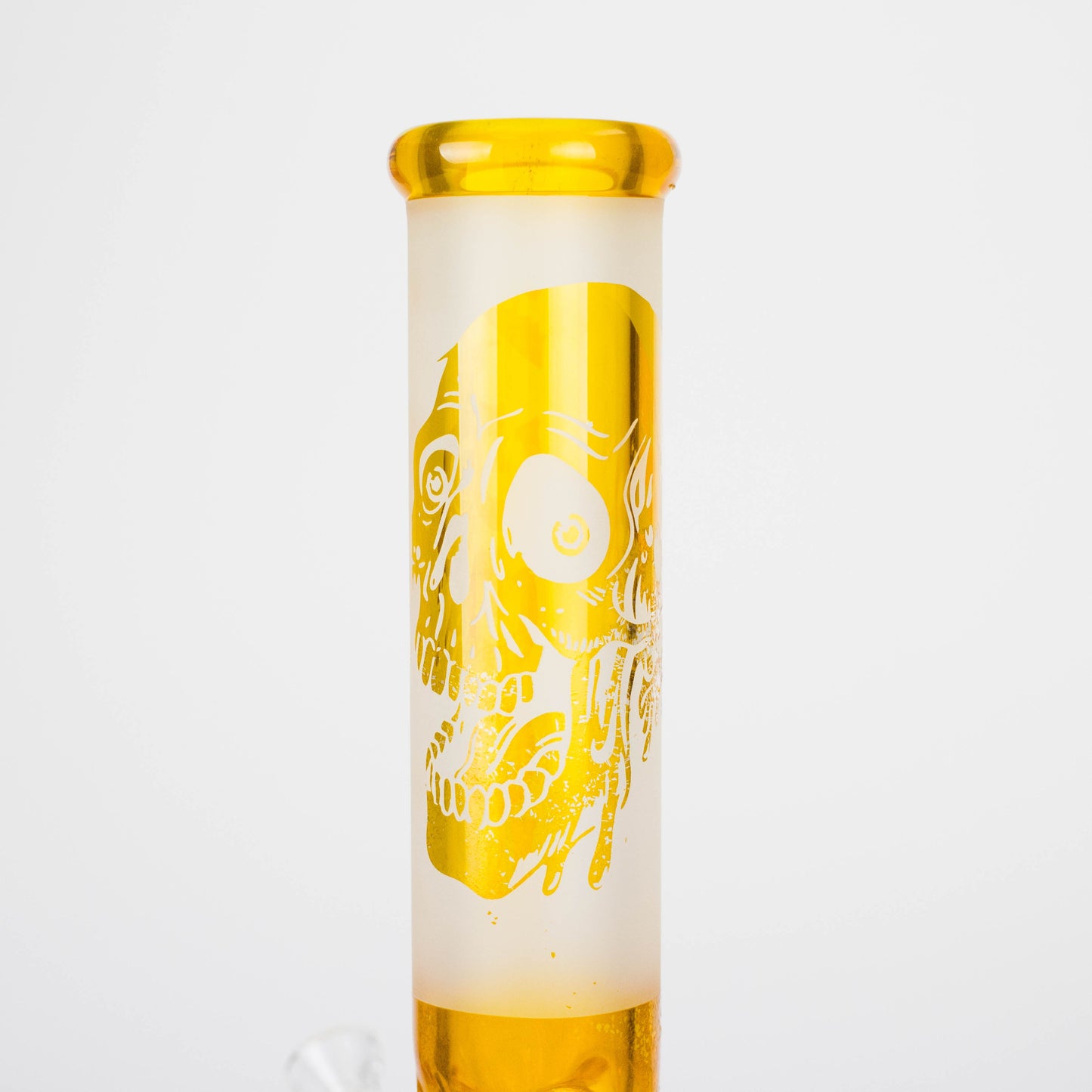 FOGGX | 14" Sandblasted Frosted Big Skull Beaker Water Pipe – 7mm Thick [FT1648ATS]