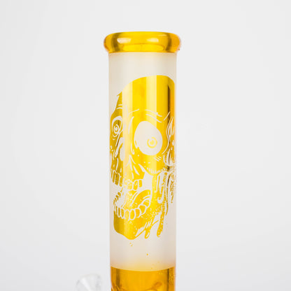 FOGGX | 14" Sandblasted Frosted Big Skull Beaker Water Pipe – 7mm Thick [FT1648ATS]