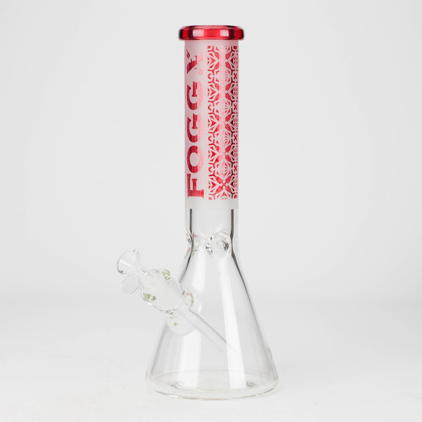 FOGGX | 14" Sandblasted Beaker Glass Water Pipe – 7mm Thick [FT292]