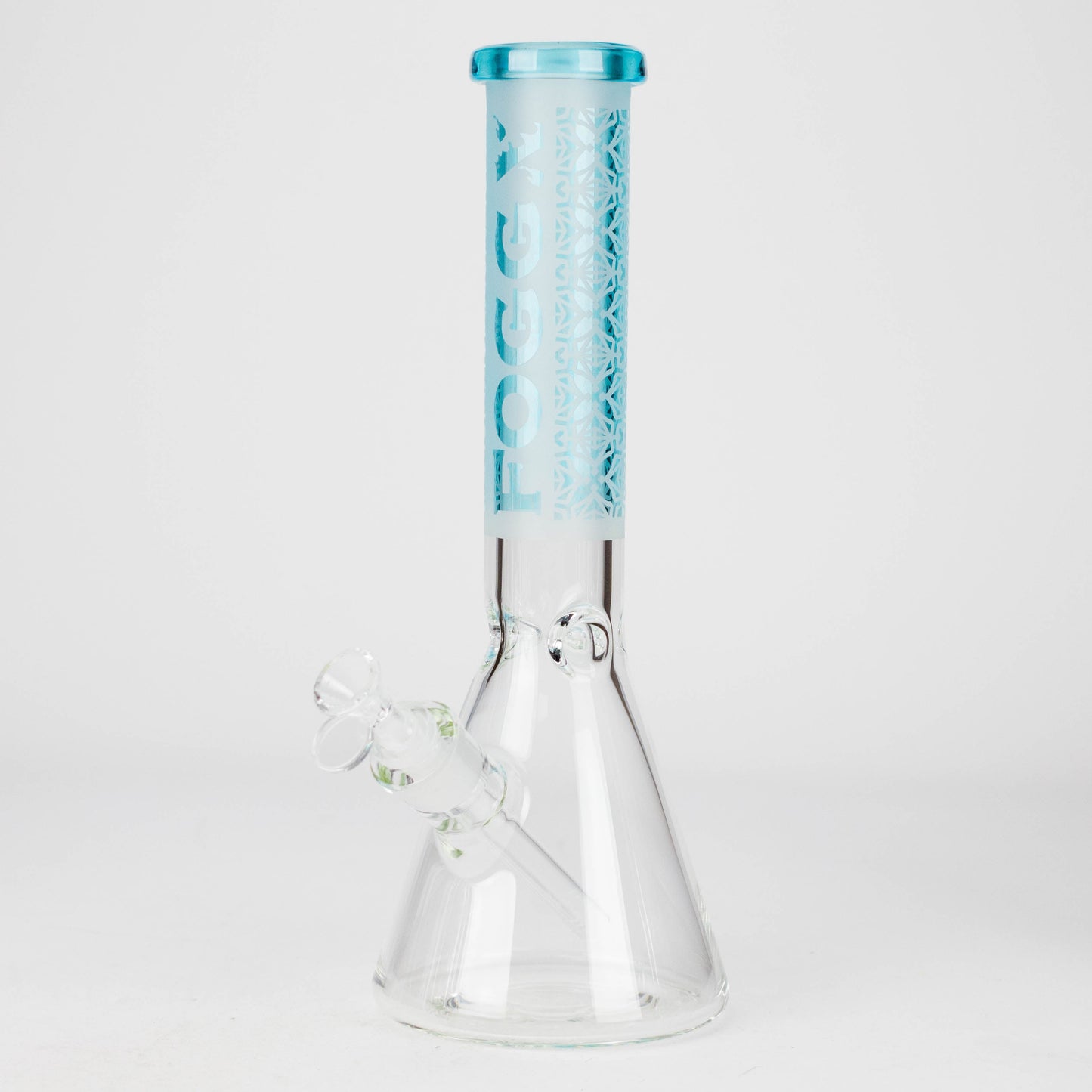 FOGGX | 14" Sandblasted Beaker Glass Water Pipe – 7mm Thick [FT292]
