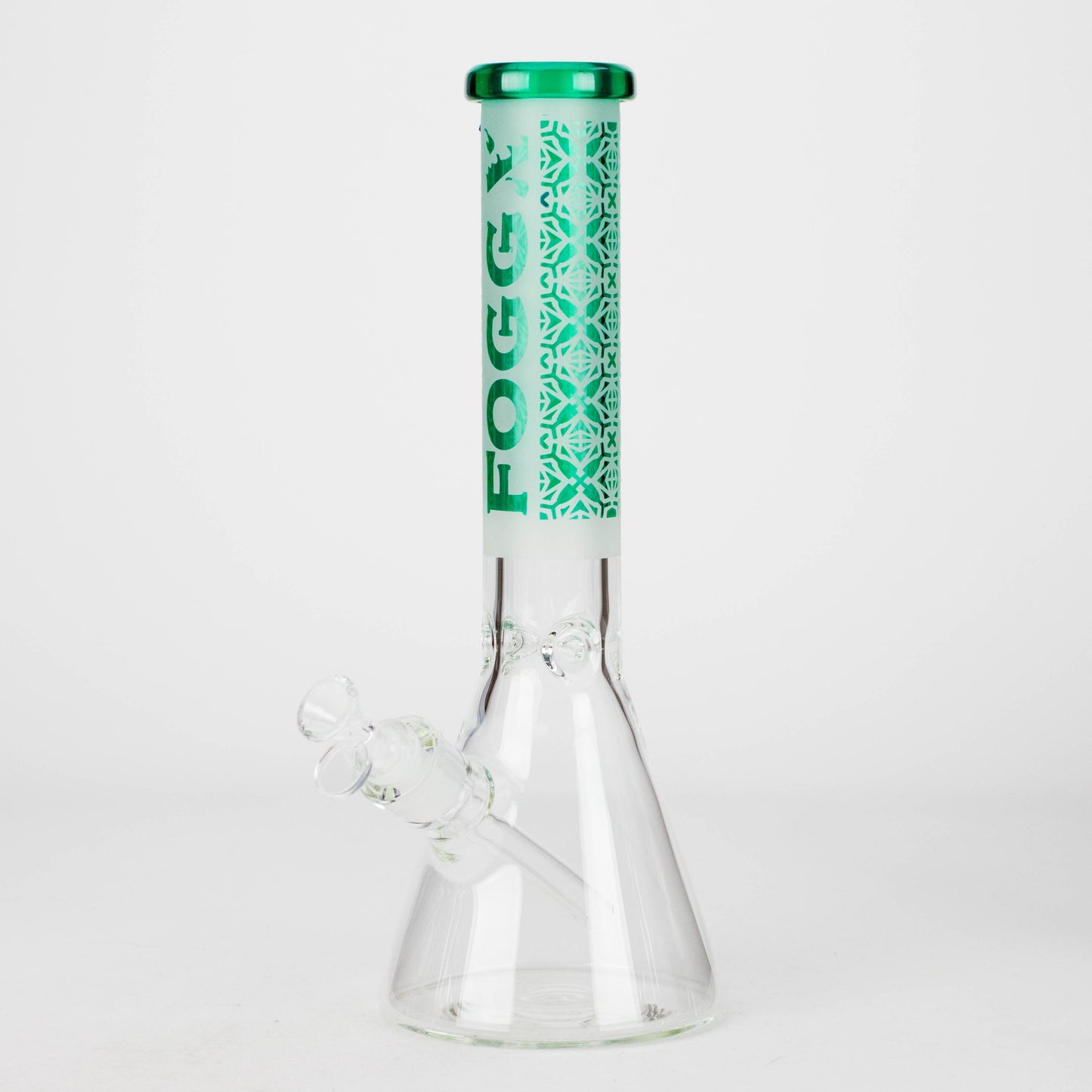 FOGGX | 14" Sandblasted Beaker Glass Water Pipe – 7mm Thick [FT292]