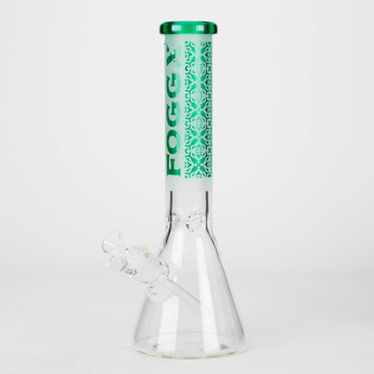 FOGGX | 14" Sandblasted Beaker Glass Water Pipe – 7mm Thick [FT292]