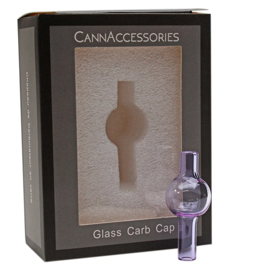 CannAccessories | Glass Globe Directional Airflow Carb Cap (Purple)