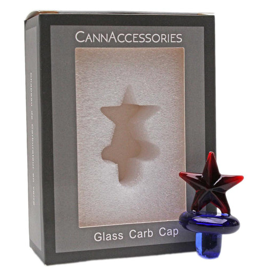 CannAccessories | Glass Star Carb Cap (Blue)