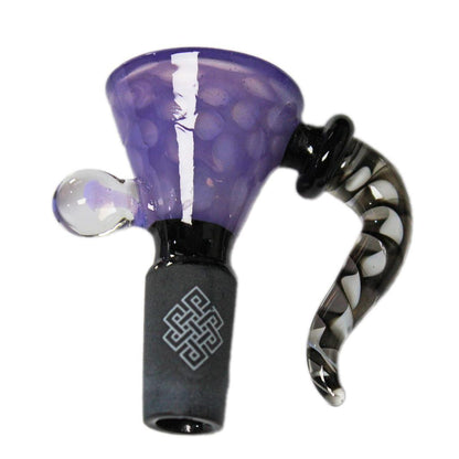 Karma | 14mm Honeycomb, Black Joint Glass Bowl  (Purple)