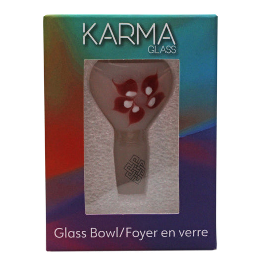 Karma | 14mm Flower Glass Bowl (Red)