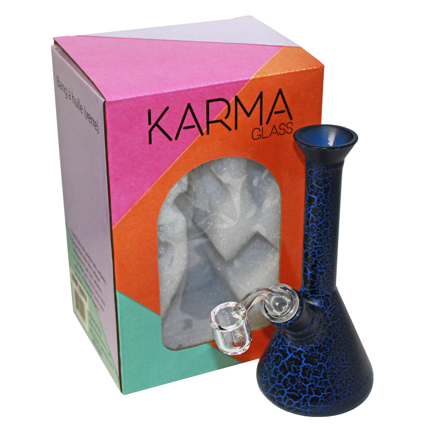 Karma | 7" Blue Lightning Beaker Glass Dab Rig