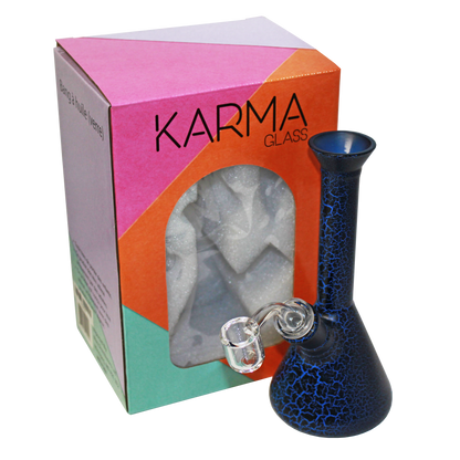 Karma | 7" Blue Lightning Beaker Glass Dab Rig