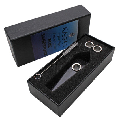 Karma | Blue Sandstone Crystal Pipe