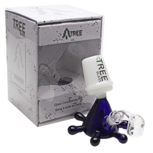Tree Glass | 5" Splash Cup with Banger Glass Rig  (Blue)